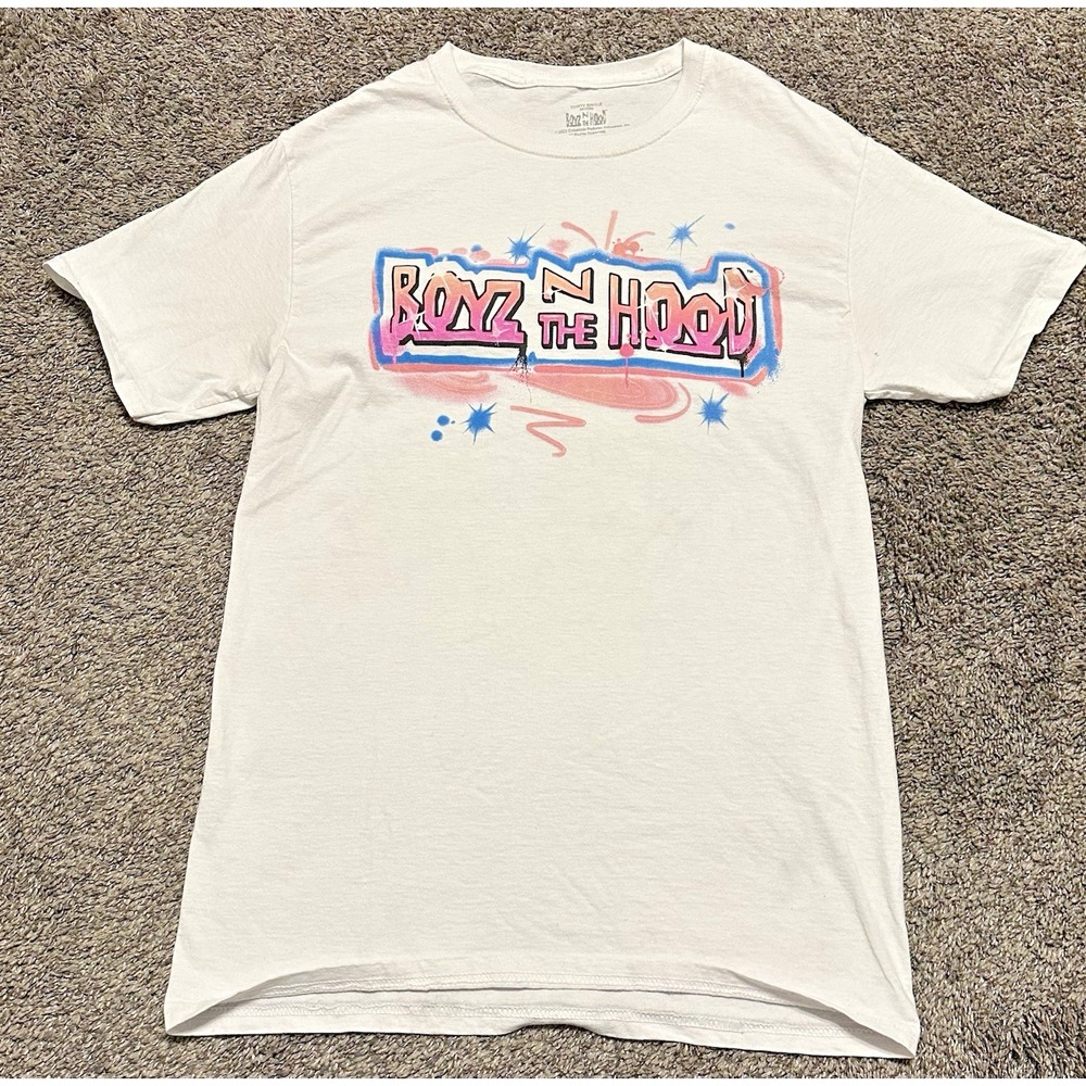 Boyz N The Hood T-Shirt Mens Small White Graphic Movie Streetwear Tee